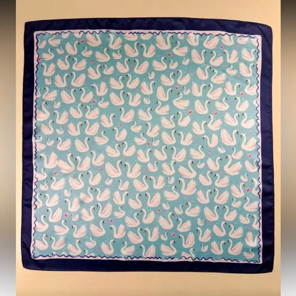 Swan Print Scarf P60